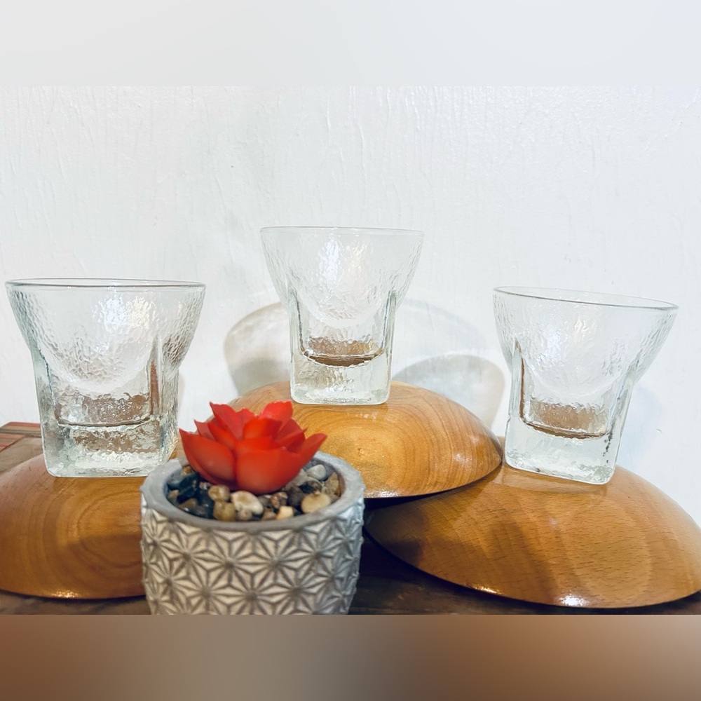 Vintage Libbey St. Regis Cocktail Glasses Set of 3 Retro Ice Cube